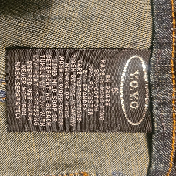 Vintage Y2K unique cut out low waist bell bottom jeans Y.O.Y.O. brand NTW - Picture 9 of 10